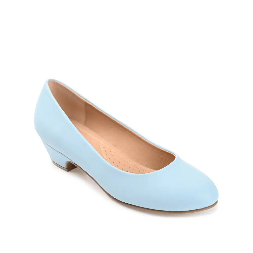 Zapatos De Tacón Cuadrado Saar Para Mujer De La Colección Journee - Azul Claro, 8 De Ancho | 194593865013 TRG188377026
