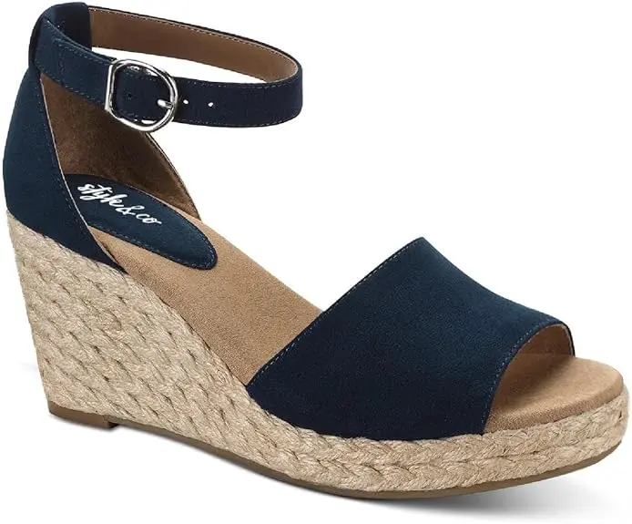 Zapatos De Tacón De Cuña Sallie Para Mujer De Style Charles - Azul Marino 9 1/2 Mediano | TRG191580525