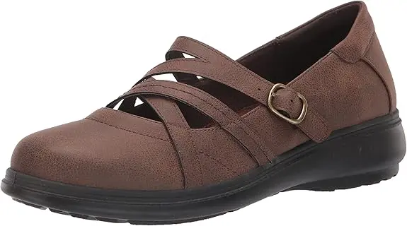 Zapatos Mary Jane De Punta Redonda Wise Para Mujer De Easy Street - Tan 9 1/2 Extra Ancho | 193073760862 TRG187598659