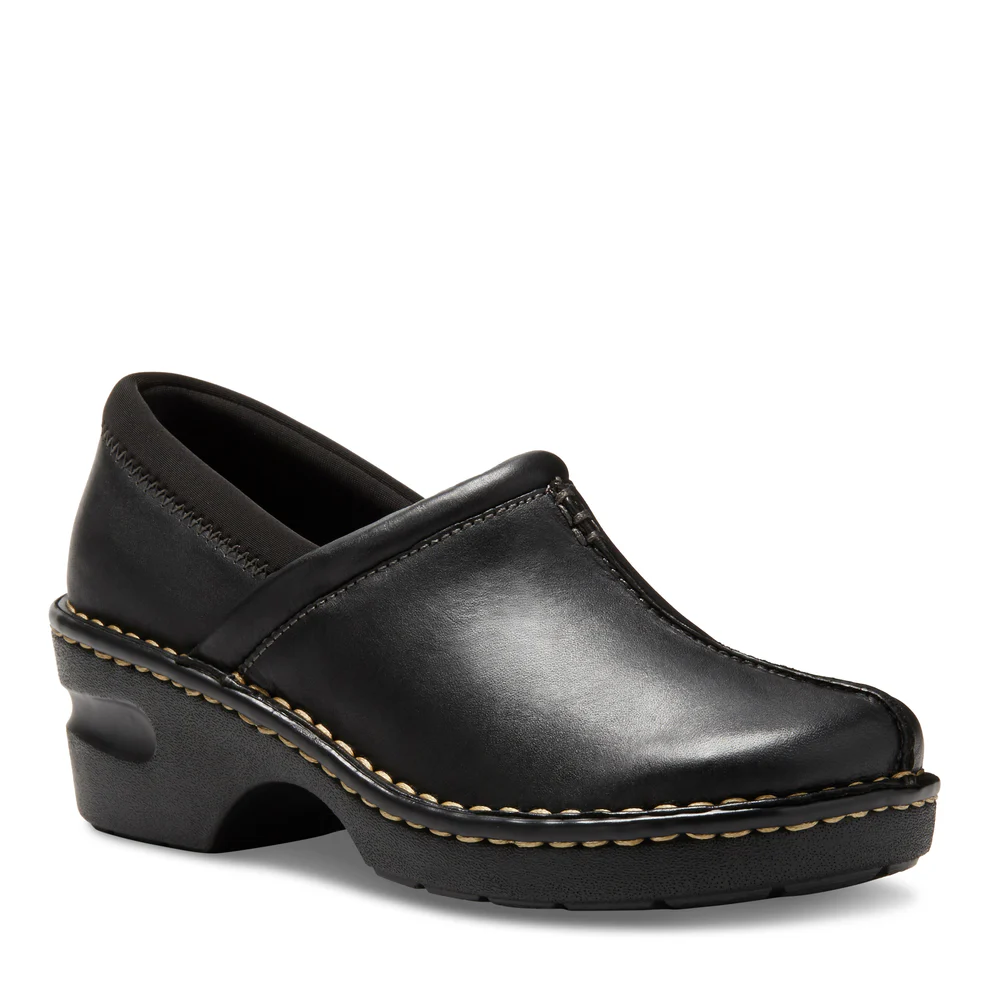 Zuecos De Cuero Eastland Kelsey Para Mujer - Negro 10 Mediano | TRG185044173