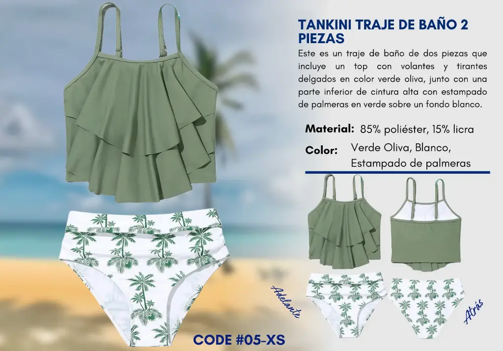 Traje de Baño Para Mujer Extra Small Elite Swim XS-05