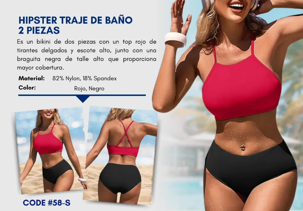 Traje de Baño Para Mujer Small Elite Swim S-58