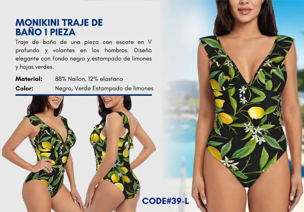Traje de Baño Para Mujer Large Elite Swim L-39