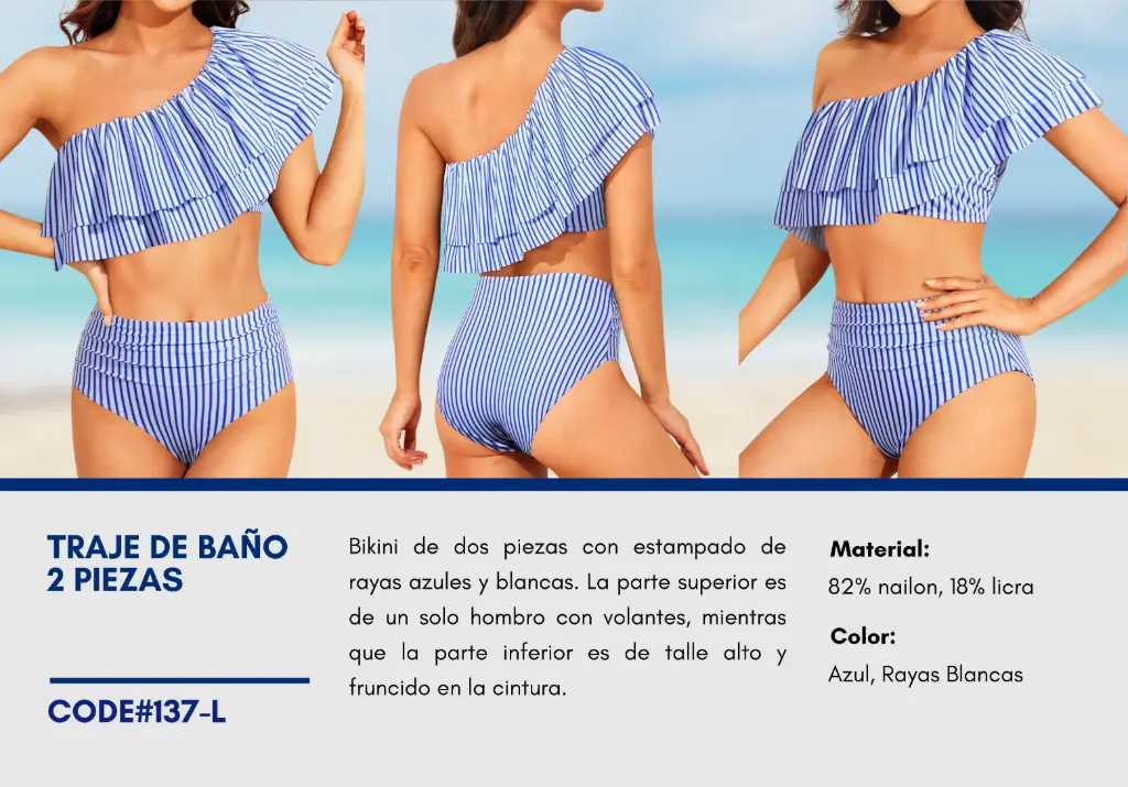 Traje de Baño Para Mujer Large Elite Swim L-137
