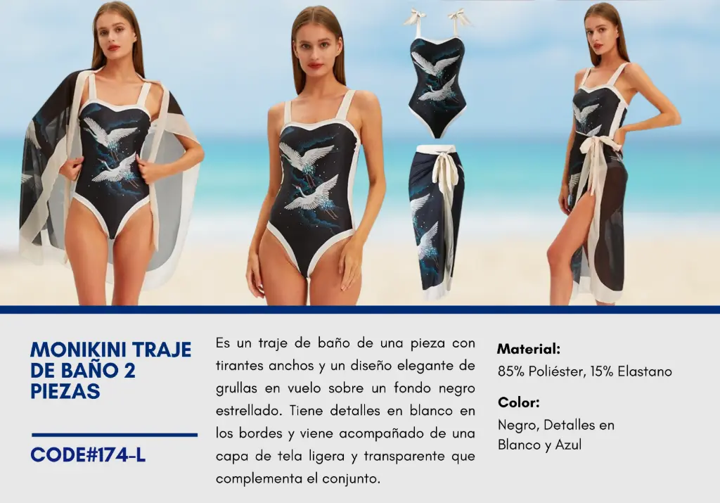 Traje de Baño Para Mujer Large Elite Swim L-174