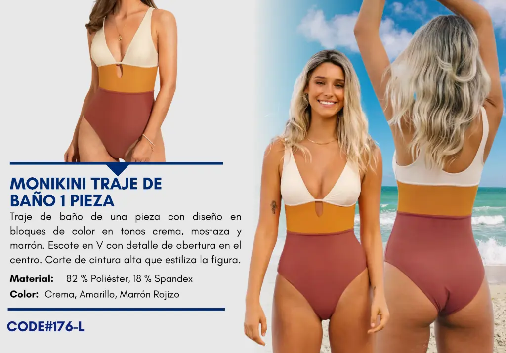 Traje de Baño Para Mujer Large Elite Swim L-176