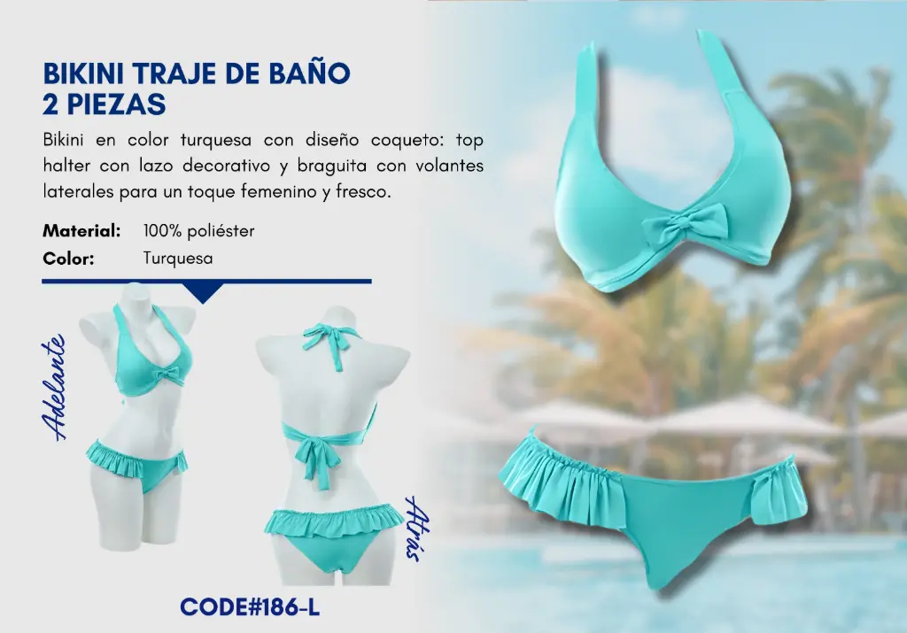 Traje de Baño Para Mujer Large Elite Swim L-186
