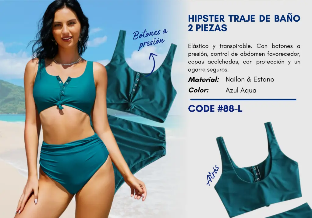Traje de Baño Para Mujer Large Superior Swim L-88