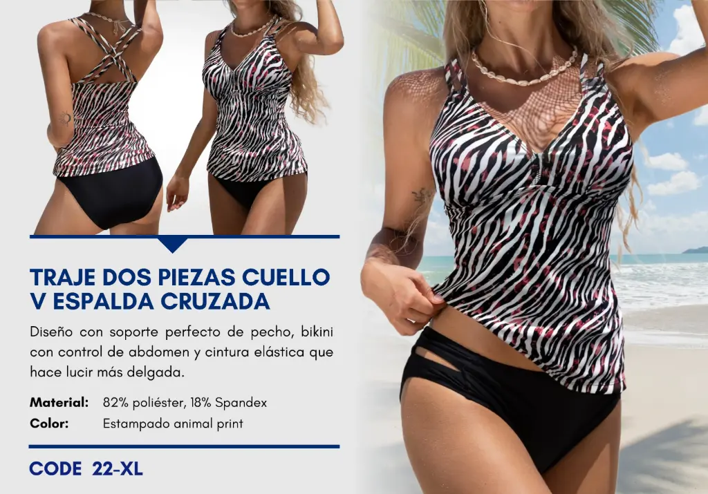 Traje de Baño Para Mujer Extra Large Elite Swim XL-22