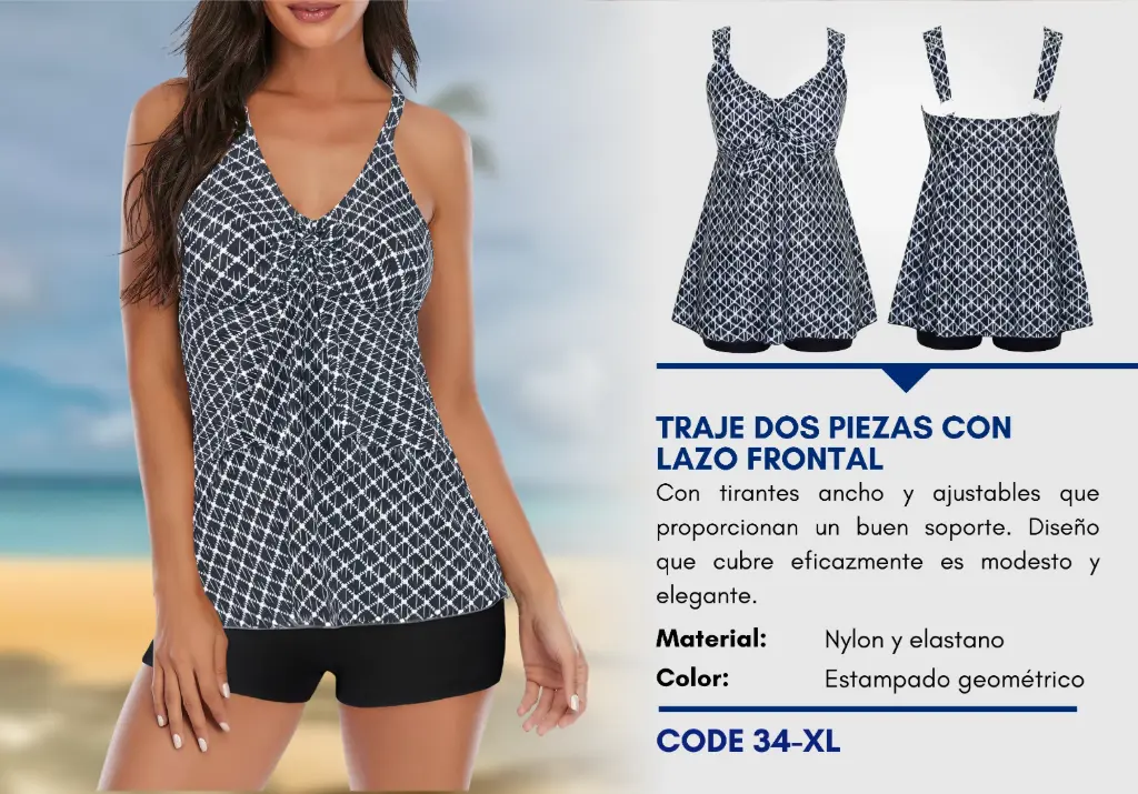 Traje de Baño Para Mujer Extra Large Elite Swim XL-34