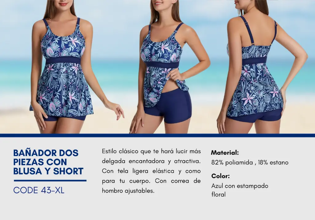 Traje de Baño Para Mujer Extra Large Elite Swim XL-43
