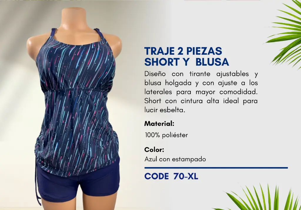 Traje de Baño Para Mujer Extra Large Elite Swim XL-70