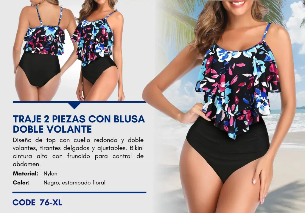 Traje de Baño Para Mujer Extra Large Elite Swim XL-76
