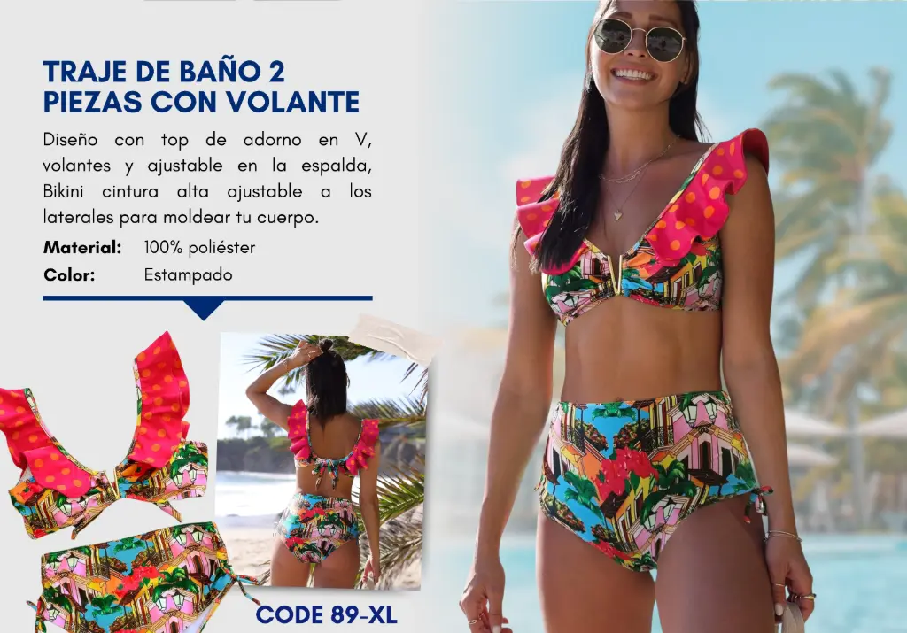 Traje de Baño Para Mujer Extra Large Elite Swim XL-89