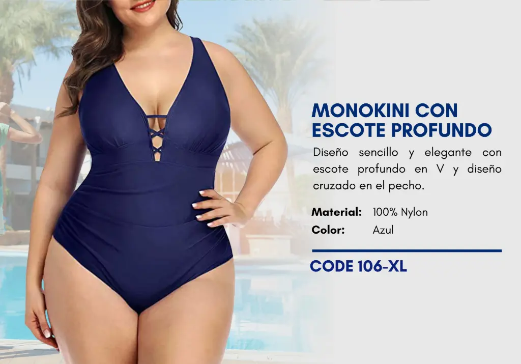 Traje de Baño Para Mujer Extra Large Elite Swim XL-106