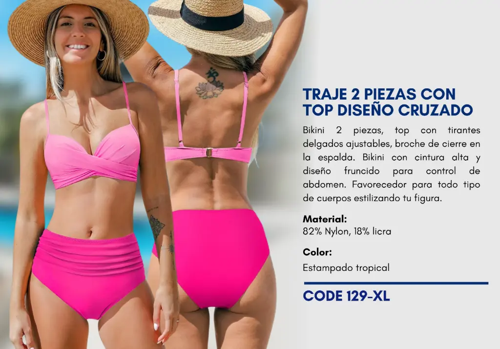 Traje de Baño Para Mujer Extra Large Elite Swim XL-129