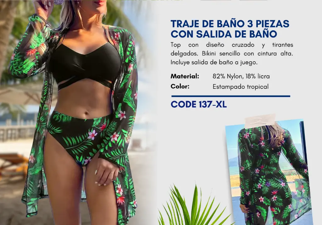 Traje de Baño Para Mujer Extra Large Elite Swim XL-137