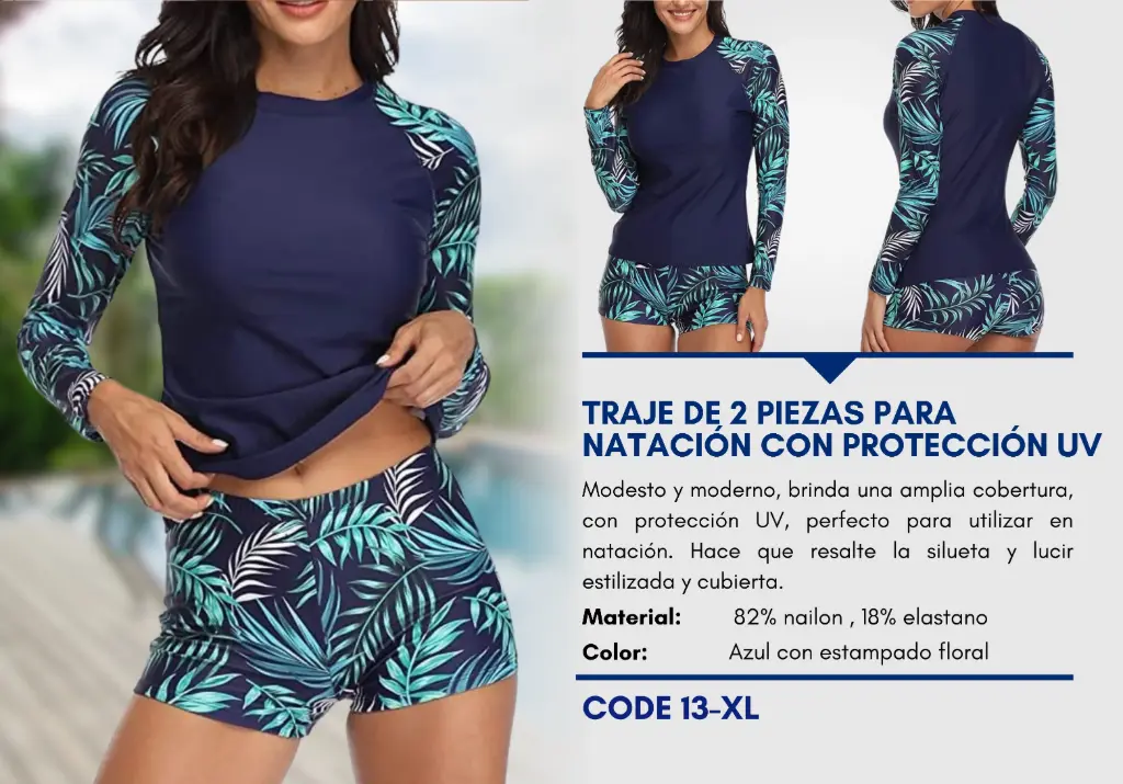 Traje de Baño Para Mujer Extra Large Superior Swim XL-13