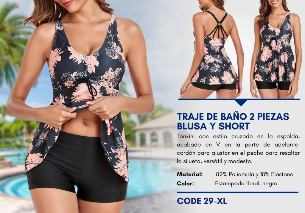 Traje de Baño Para Mujer Extra Large Superior Swim XL-29