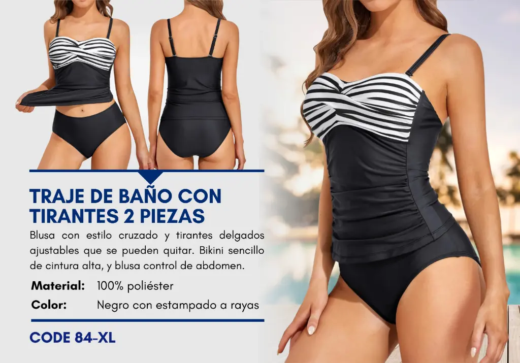 Traje de Baño Para Mujer Extra Large Superior Swim XL-84