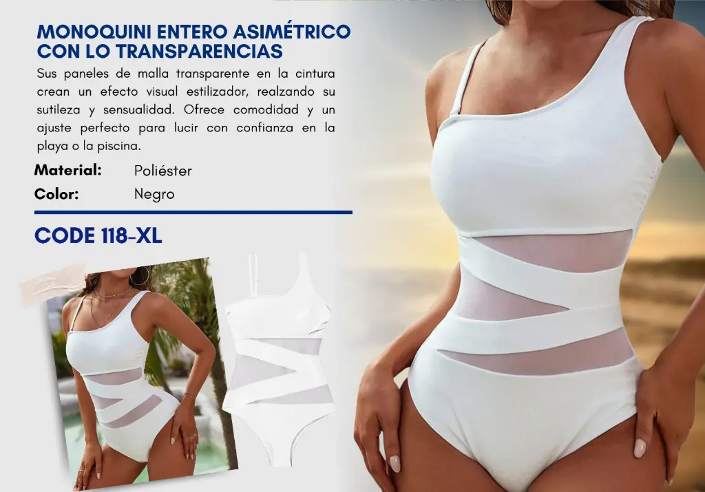 Traje de Baño Para Mujer Extra Large Superior Swim XL-118