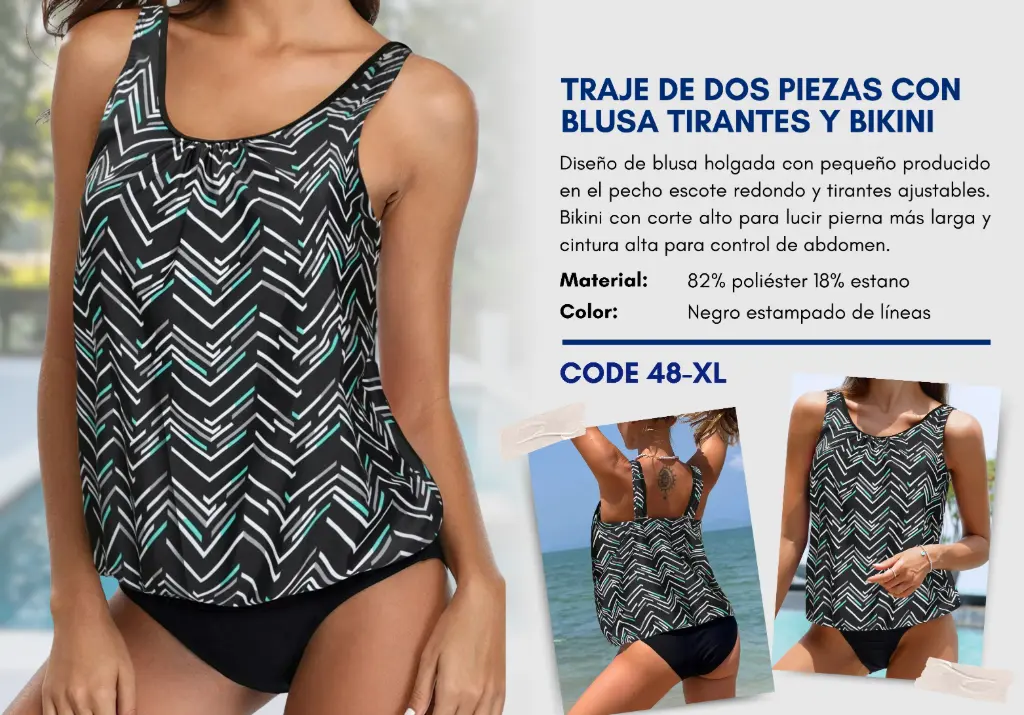 Traje de Baño Para Mujer Extra Large Esencial Swim XL-48