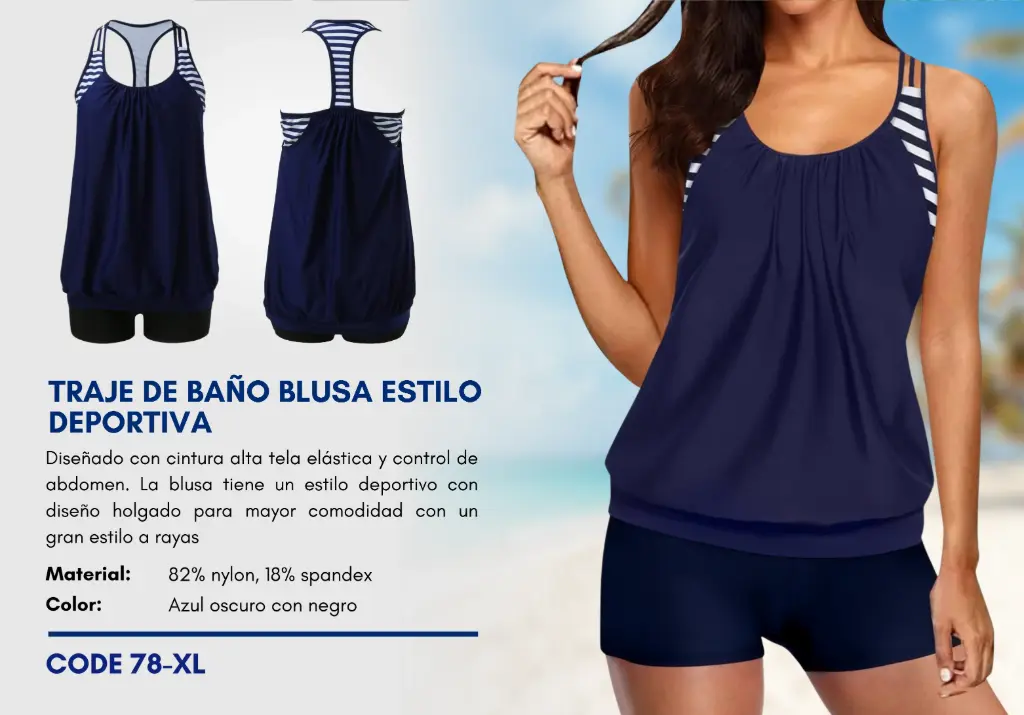 Traje de Baño Para Mujer Extra Large Esencial Swim XL-78