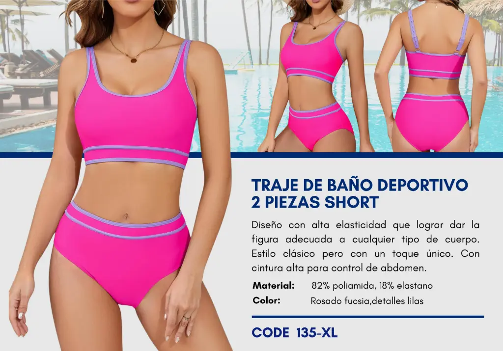 Traje de Baño Para Mujer Extra Large Esencial Swim XL-135