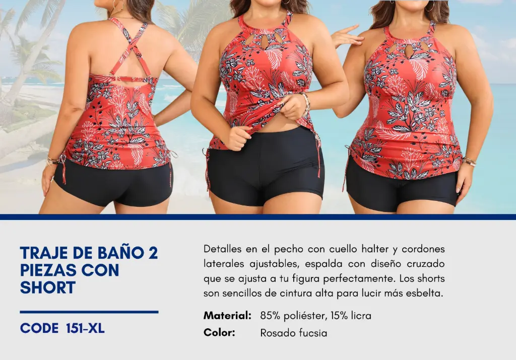 Traje de Baño Para Mujer Extra Large Esencial Swim XL-151