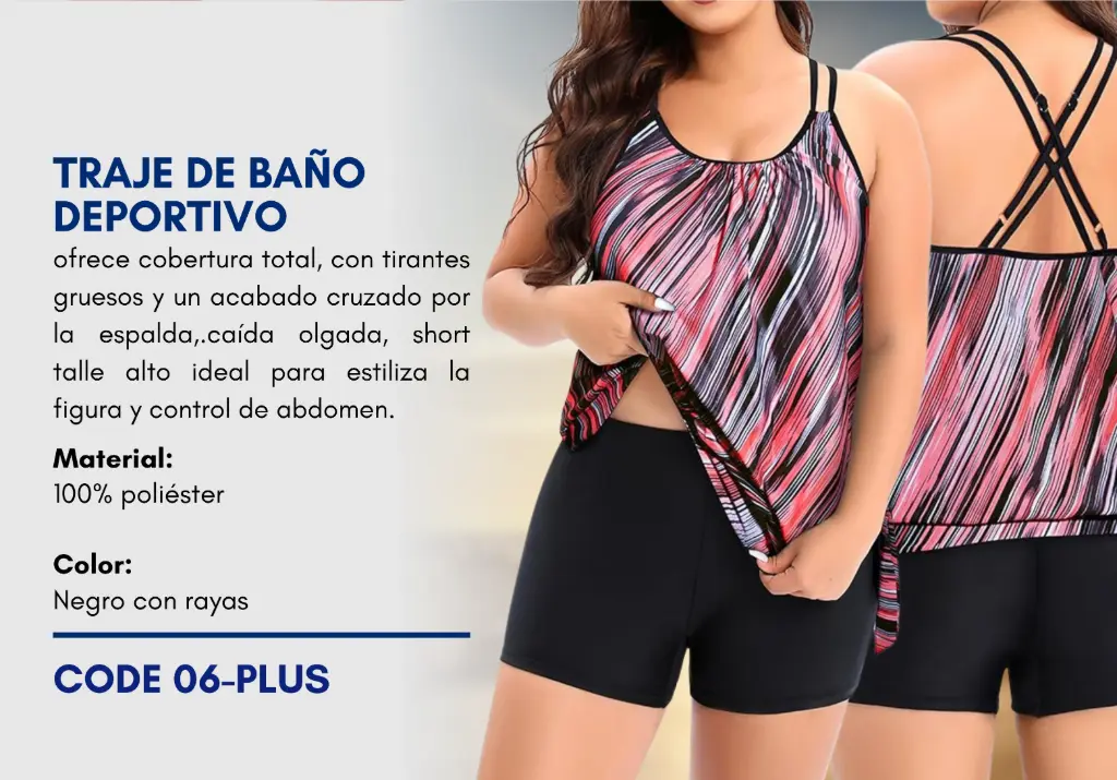 Traje de Baño Para Mujer PLUS Elite Swim PLUS-06
