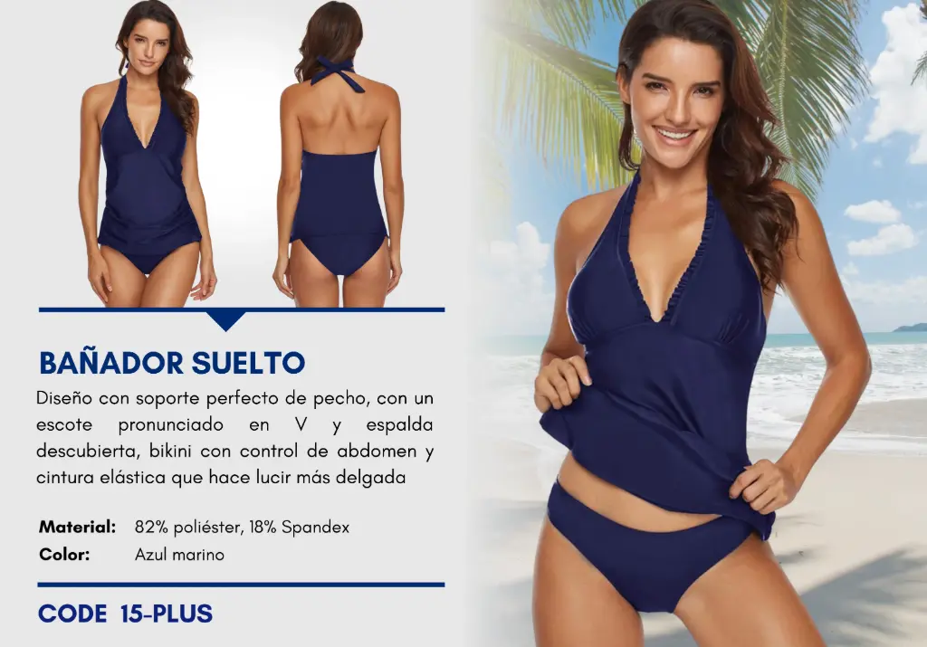 Traje de Baño Para Mujer PLUS Elite Swim PLUS-15