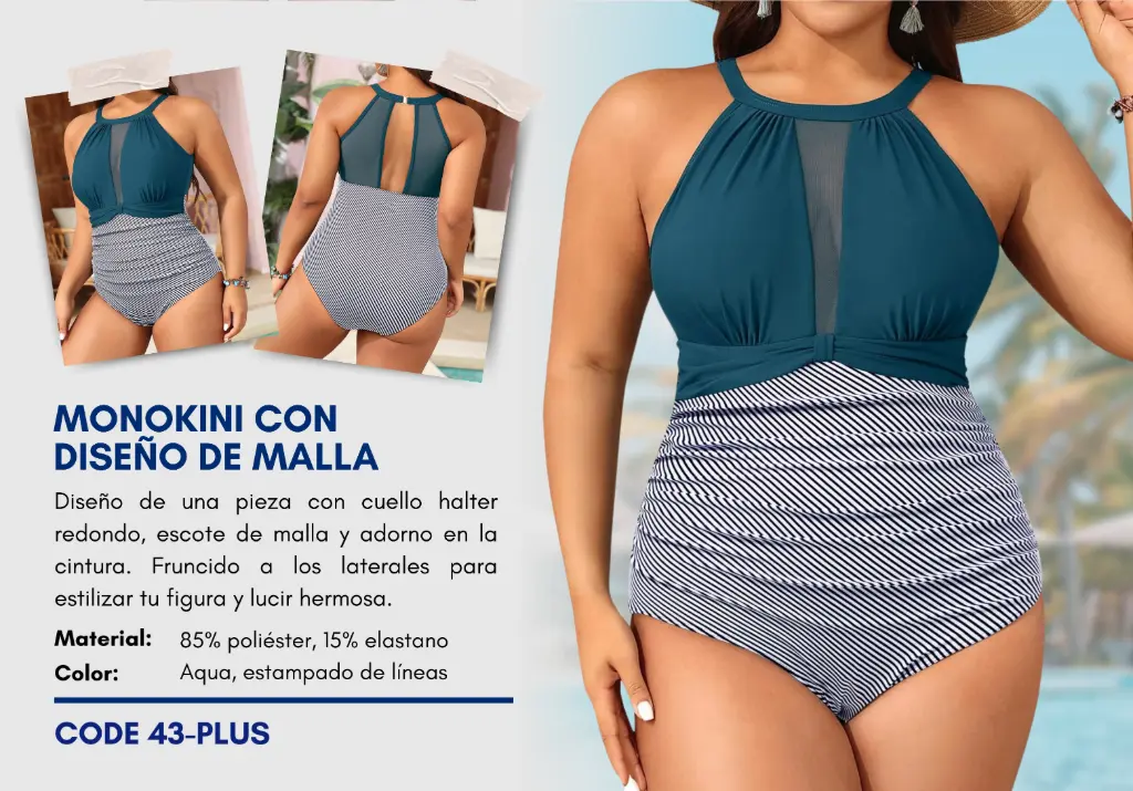 Traje de Baño Para Mujer PLUS Elite Swim PLUS-43
