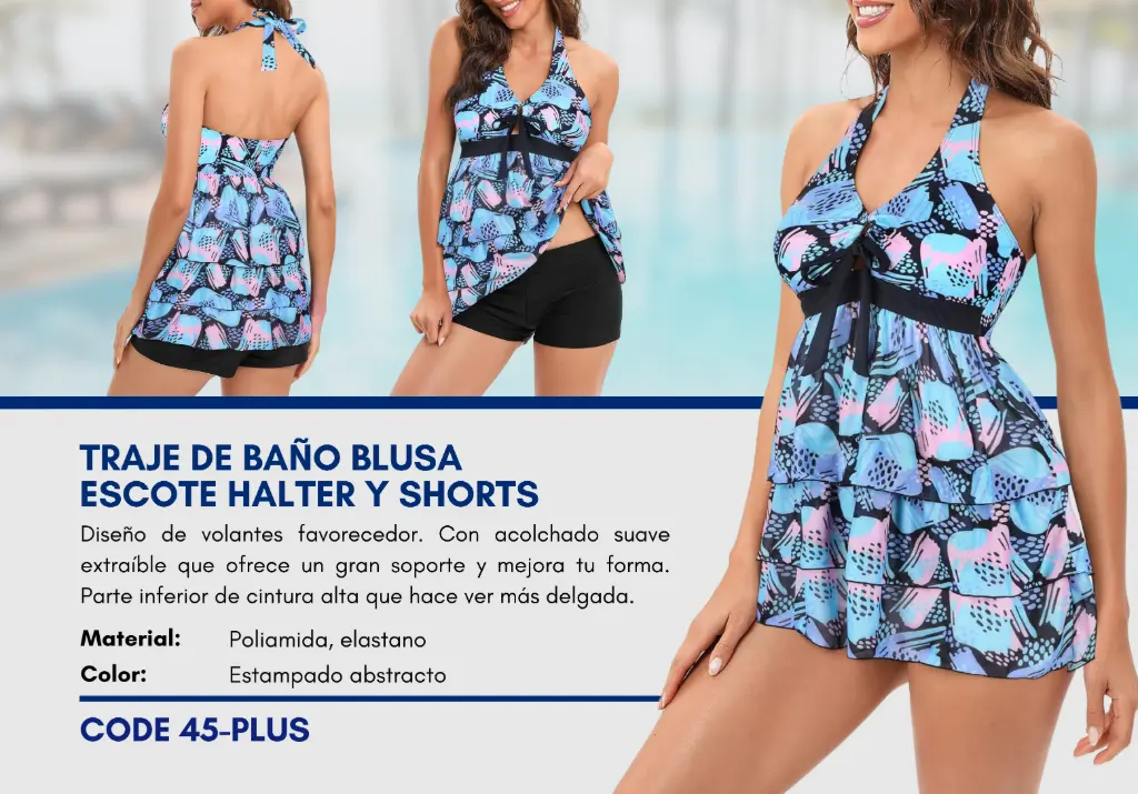 Traje de Baño Para Mujer PLUS Elite Swim PLUS-45