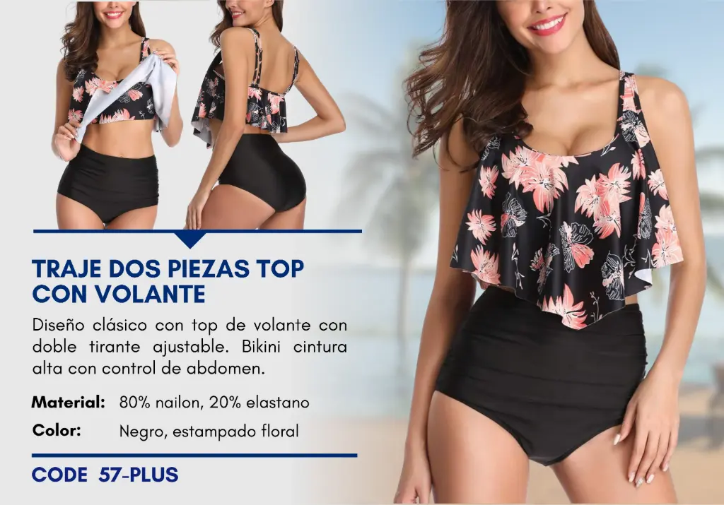 Traje de Baño Para Mujer PLUS Elite Swim PLUS-57