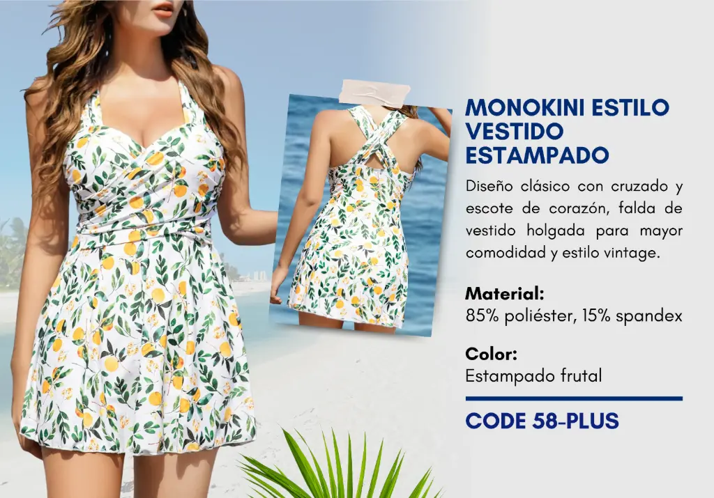 Traje de Baño Para Mujer PLUS Elite Swim PLUS-58
