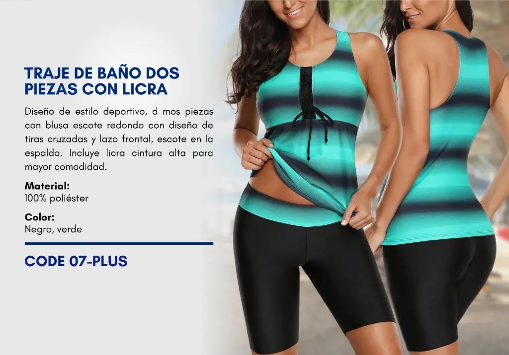 Traje de Baño Para Mujer PLUS Superior Swim PLUS-07