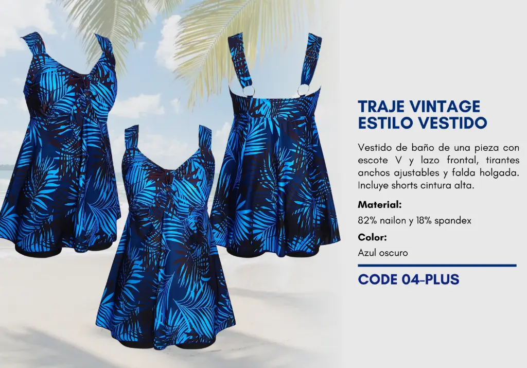 Traje de Baño Para Mujer PLUS Esencial Swim PLUS-04