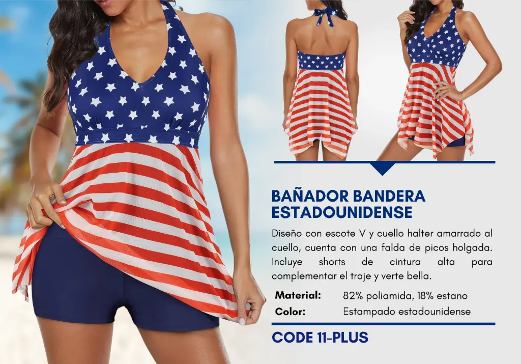 Traje de Baño Para Mujer PLUS Esencial Swim PLUS-11