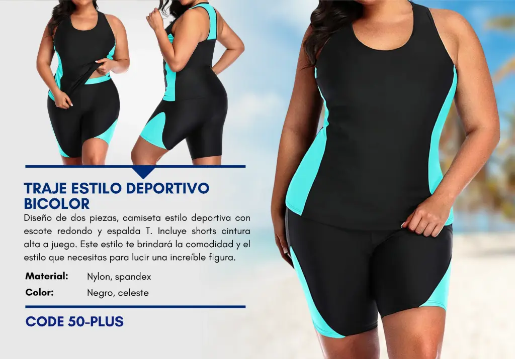 Traje de Baño Para Mujer PLUS Esencial Swim PLUS-50