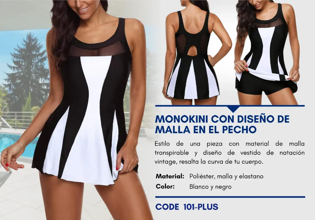 Traje de Baño Para Mujer PLUS Esencial Swim PLUS-101