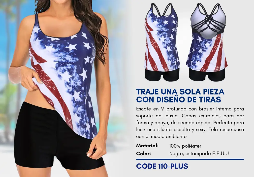 Traje de Baño Para Mujer PLUS Esencial Swim PLUS-110