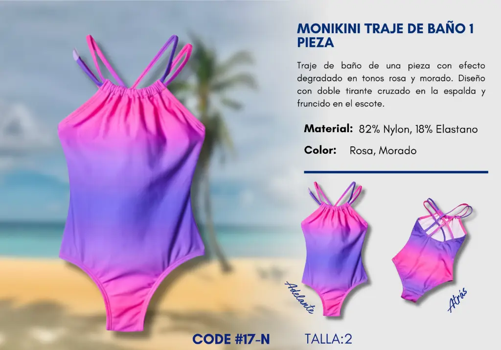 Traje de Baño Para Niña 2Y Kids Swim N-17