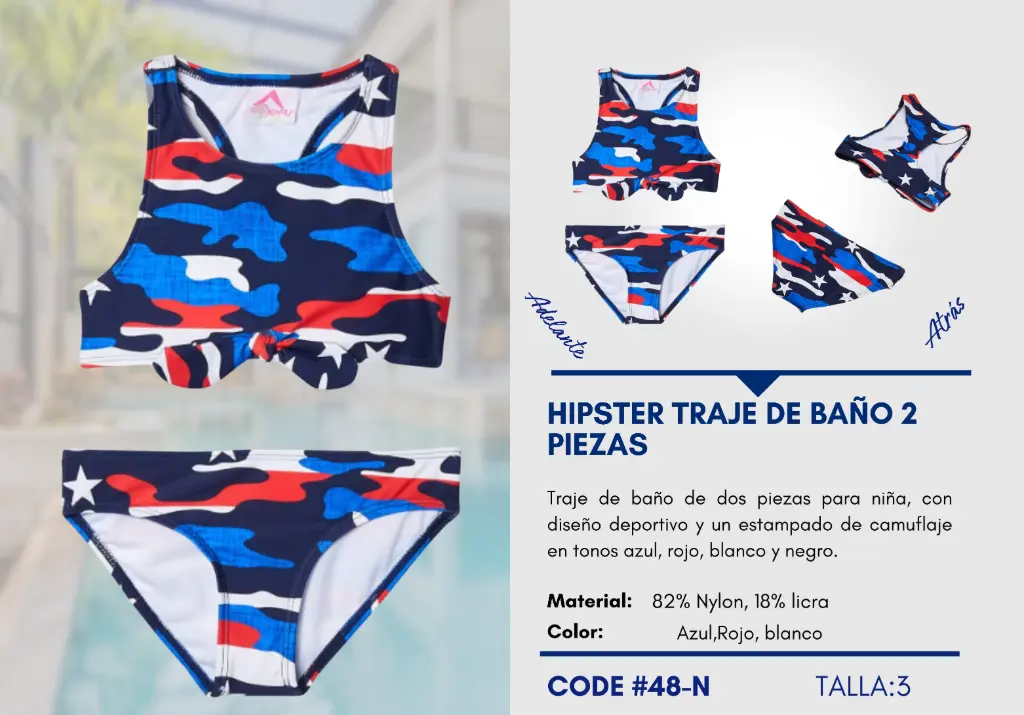 Traje de Baño Para Niña 3Y Kids Swim N-48