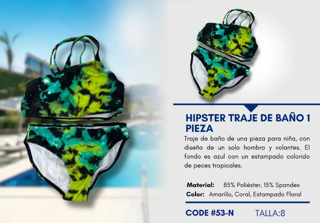 Traje de Baño Para Niña 8Y Kids Swim N-53