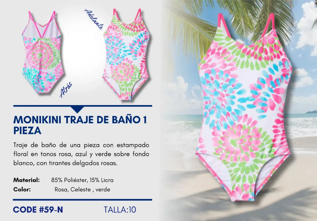 Traje de Baño Para Niña 10Y Kids Swim N-59