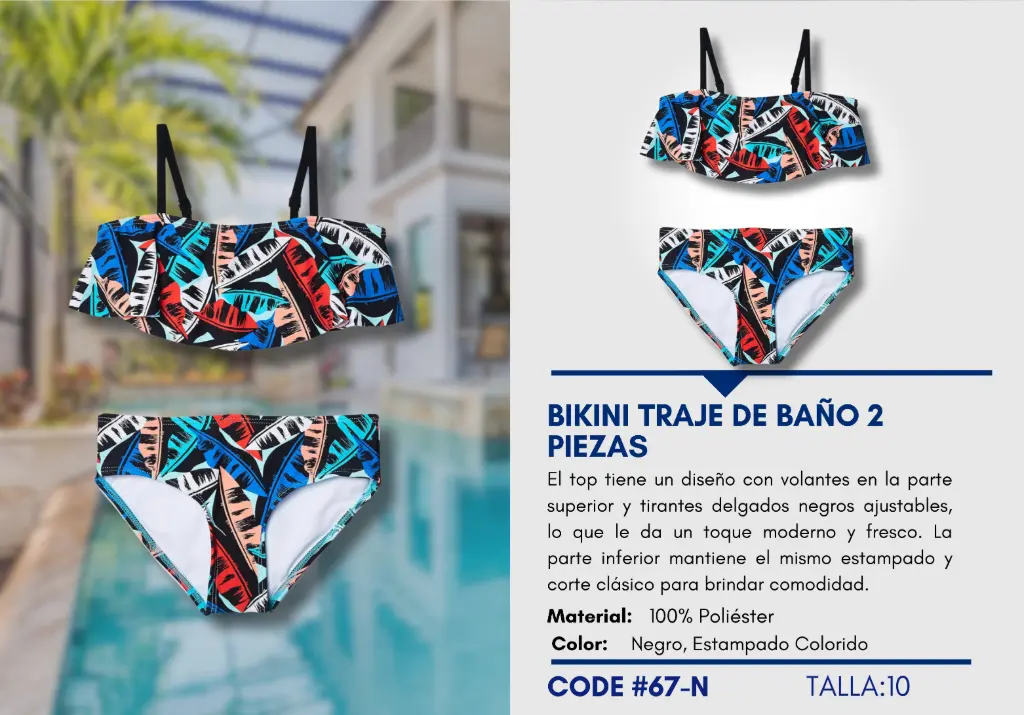 Traje de Baño Para Niña 10Y Kids Swim N-67