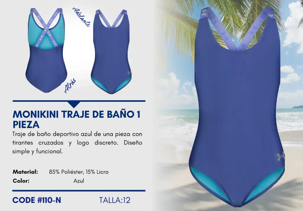 Traje de Baño Para Niña 12Y Kids Swim N-110