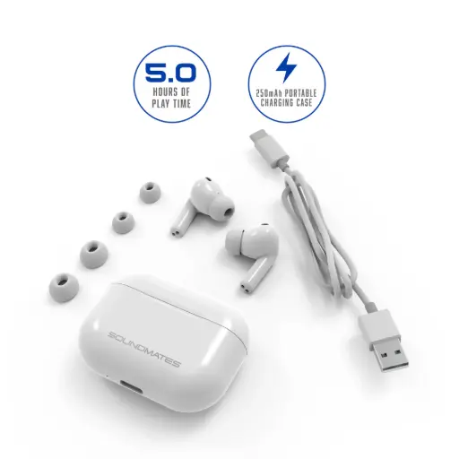 [Tzumi Soundmates V2 5.0 Wireless Stereo Earbuds With Wireless Charging Case 8048JCP - YELLOW ONE SIZE] Auriculares Estéreo Inalámbricos Tzumi Soundmates V2 5.0 Con Estuche De Carga Inalámbrica 8048Jcp - Amarillo | 841351180481 TRG186013456