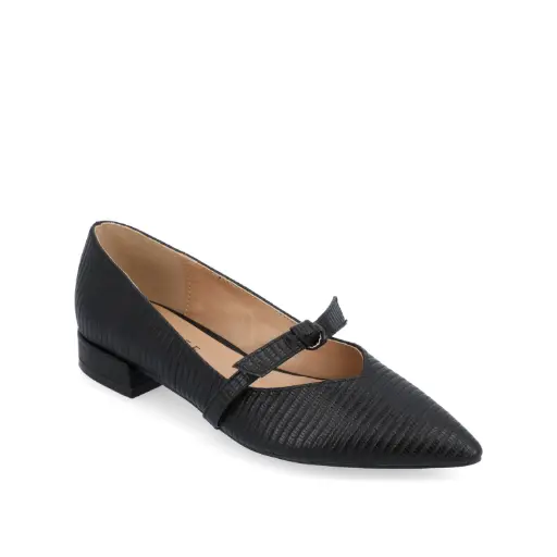 [Journee Collection Womens Cait Pointed Toe Ballet Flats - Black 11 Medium] Bailarinas De Punta Puntiaguda Cait De Journee Collection Para Mujer - Negro, Talla 11 Mediana | TRG191655649