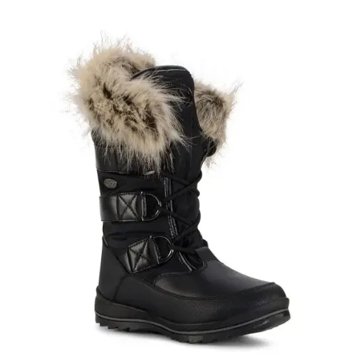 [Lugz TUNDRA FUR BOOT - Black Dk Brown Cre 6 1/2 Medium] Bota De Piel Lugz Tundra - Negro, Marrón Oscuro, Cremoso, 6 1/2 Mediano | TRG191575541
